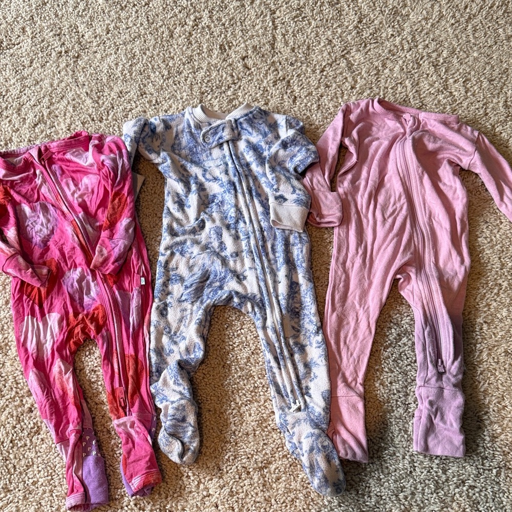 Posh Peanut Pink and Blue Kids Footies Set, Dreamland